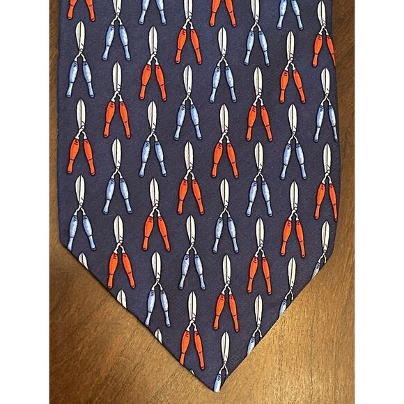 Peter Elliot New York Blue Red Men’s Neck Tie Made in Italy - Picture 1 of 9